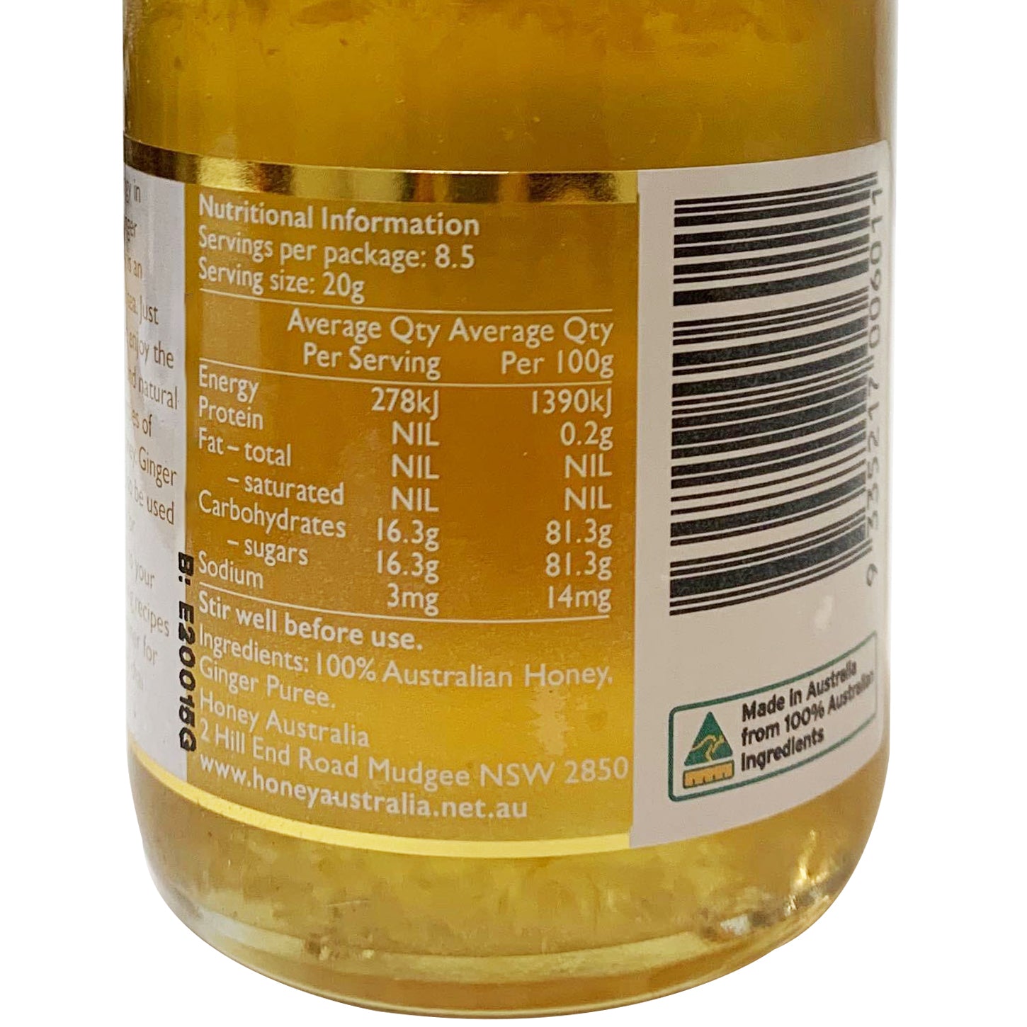 Honey Australia - Ginger Honey | Harris Farm Online