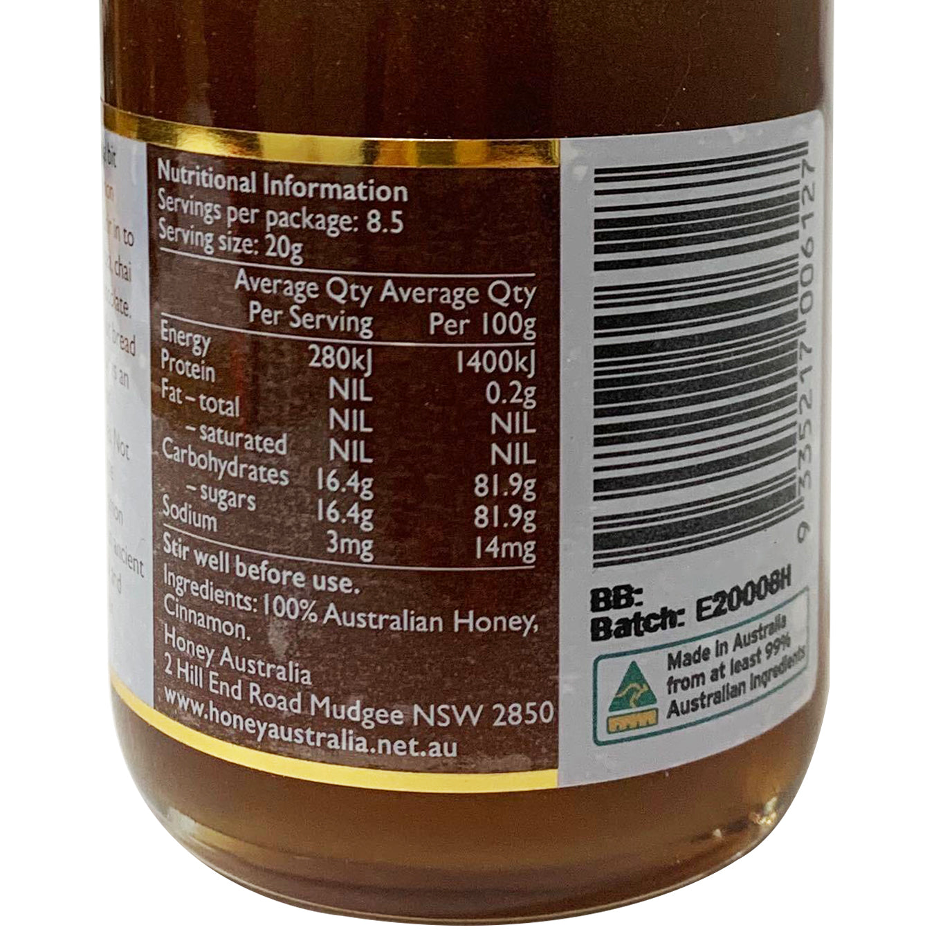 Honey Australia - Cinnamon Honey | Harris Farm Online