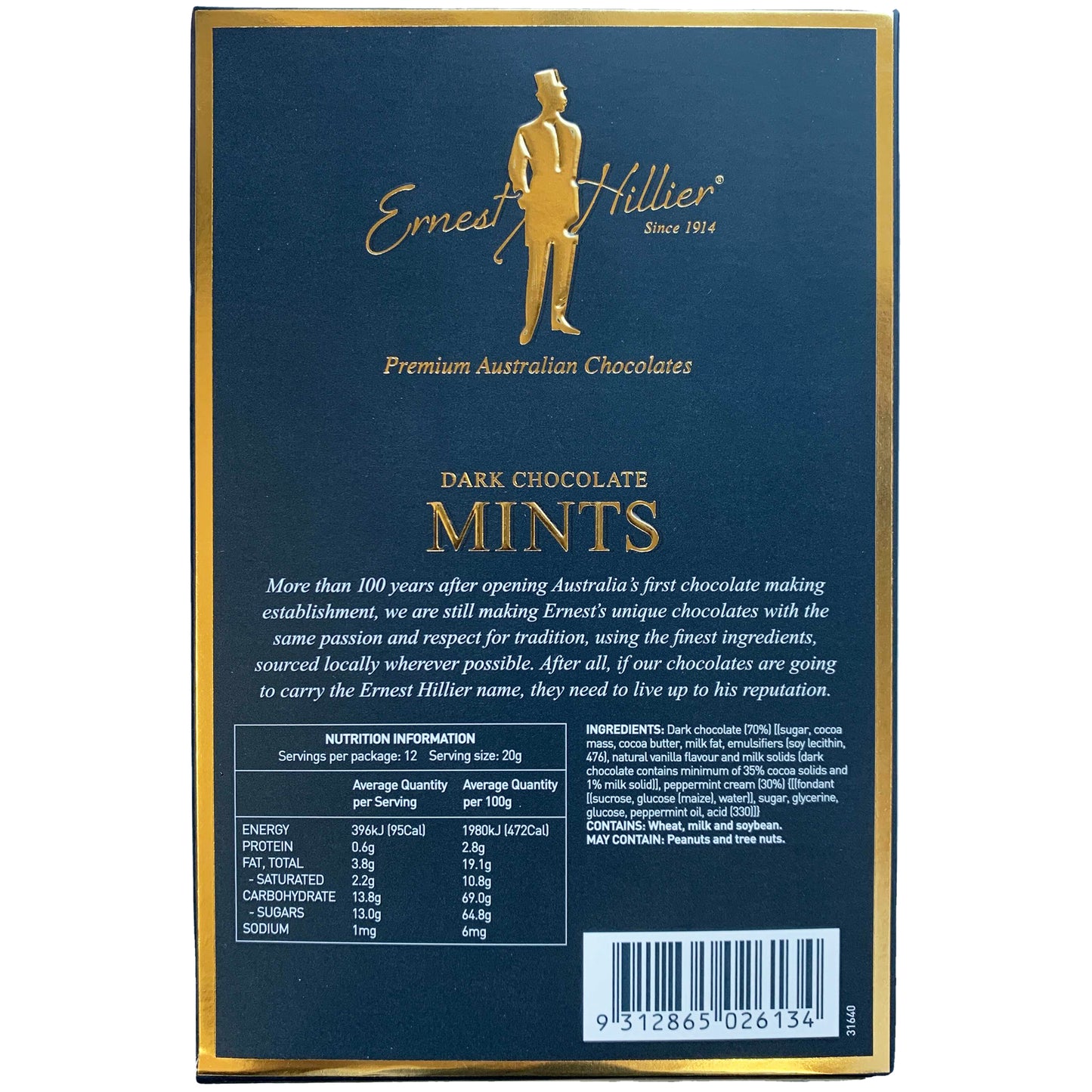 Ernest Hillier Dark Chocolate Mints | Harris Farm Online