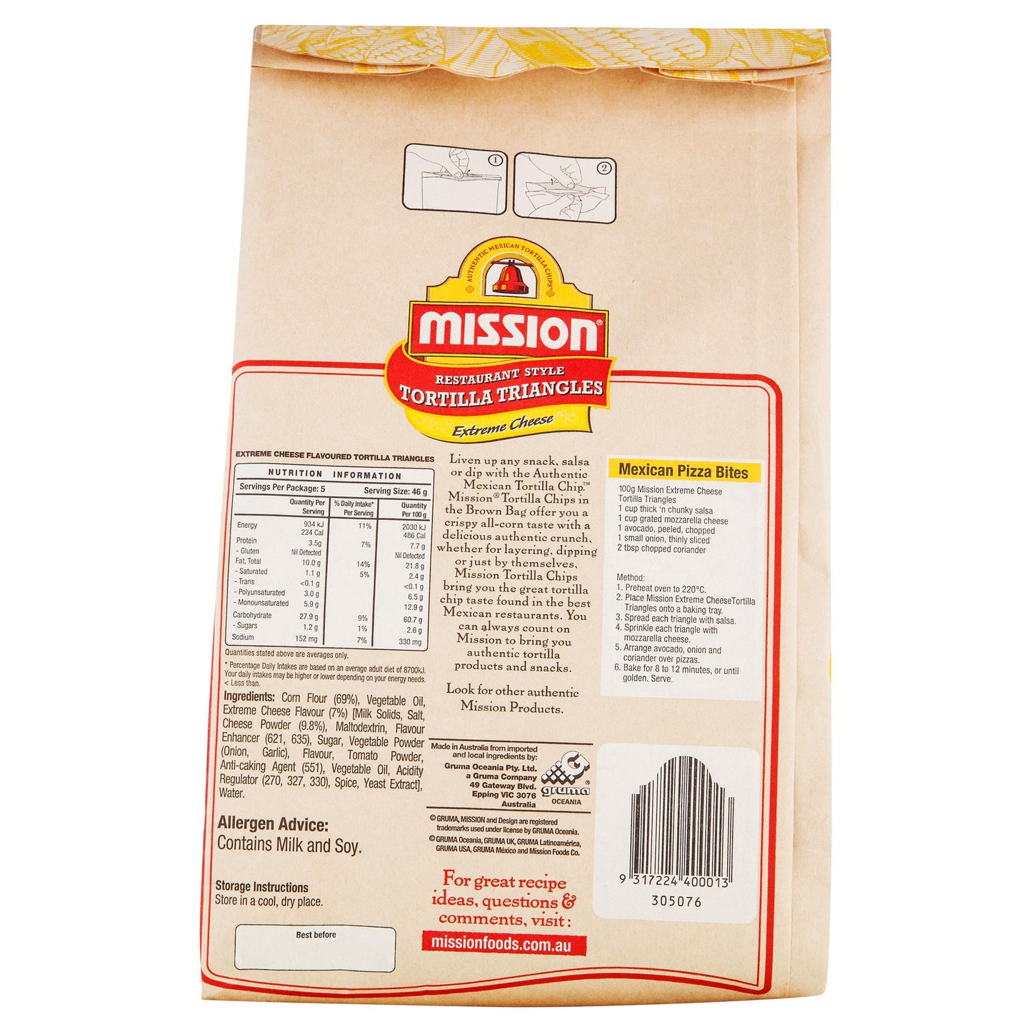 Mission Corn Chips Cheese 230g , Grocery-Confection - HFM, Harris Farm Markets
 - 3