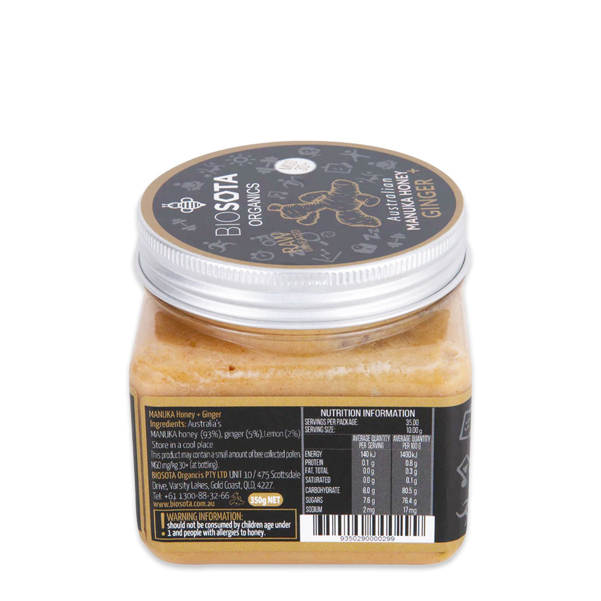 Biosota MGO 30+ Ginger Honey 350g | Harris Farm Online