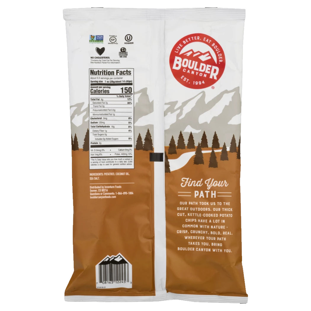 Boulder Canyon - Kettle Potato Chips - Sea Salt - Coconut Oil | Harris Farm Online