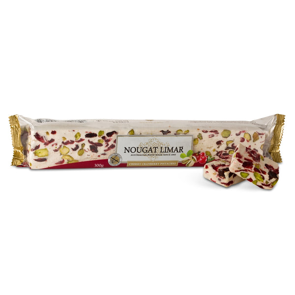 Nougat Limar - Cherry Cranberry Pistachio | Harris Farm Online