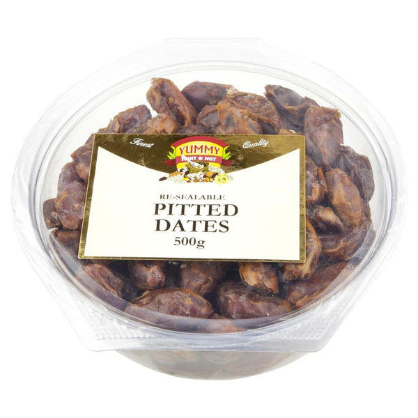 Yummy Fruit Nut Pitted Dates 500g , Grocery-Nuts - HFM, Harris Farm Markets
 - 1