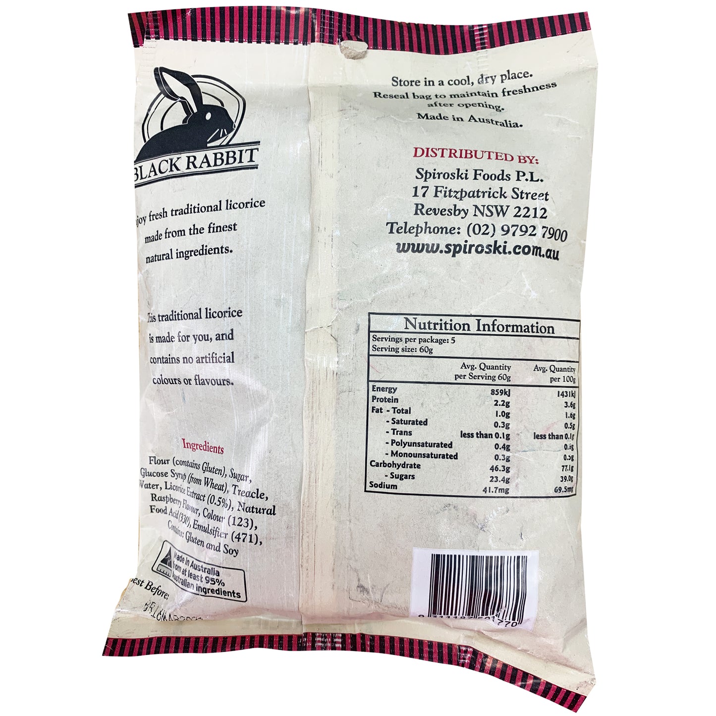 Black Rabbit - Fresh Raspberry Licorice | Harris Farm Online