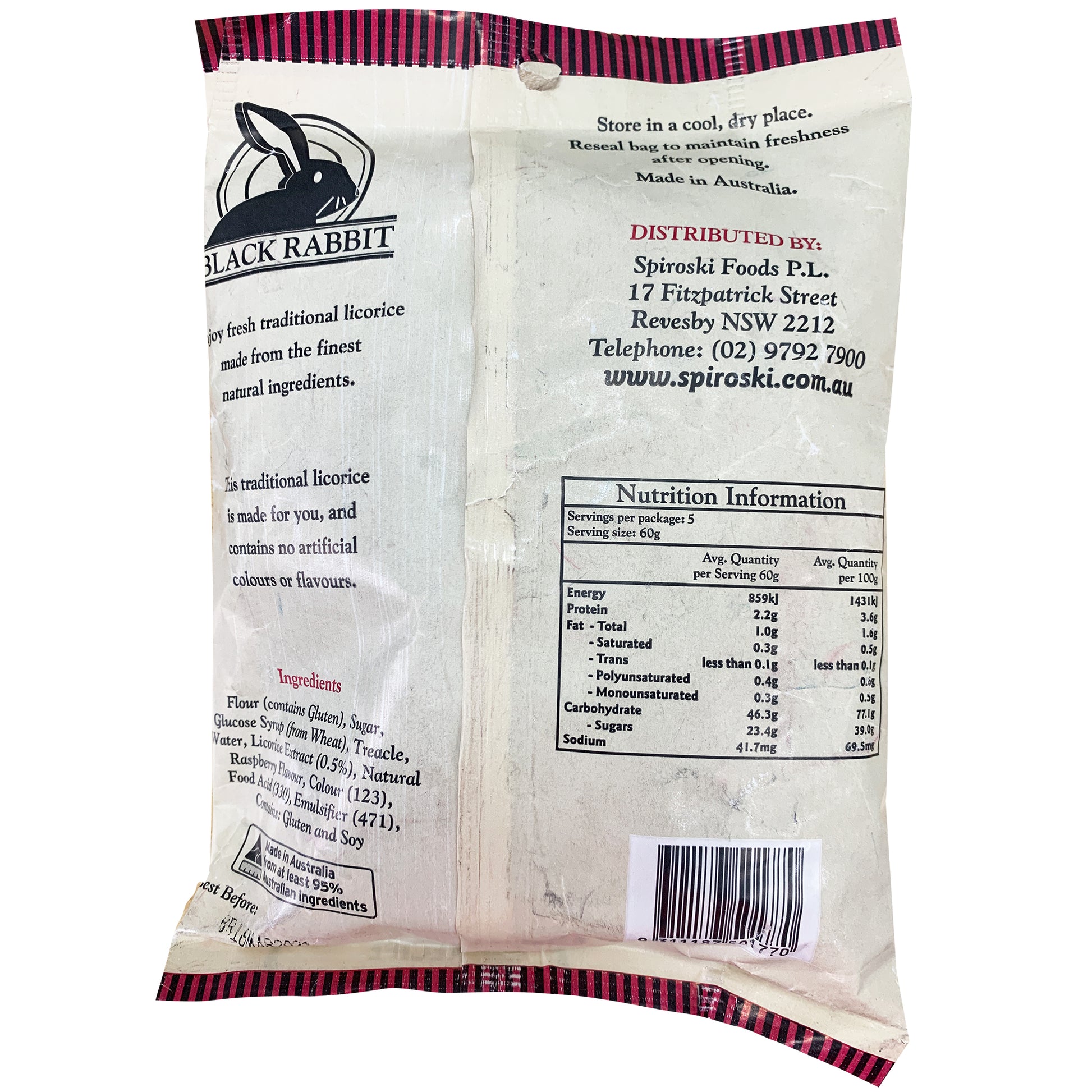 Black Rabbit - Fresh Raspberry Licorice | Harris Farm Online