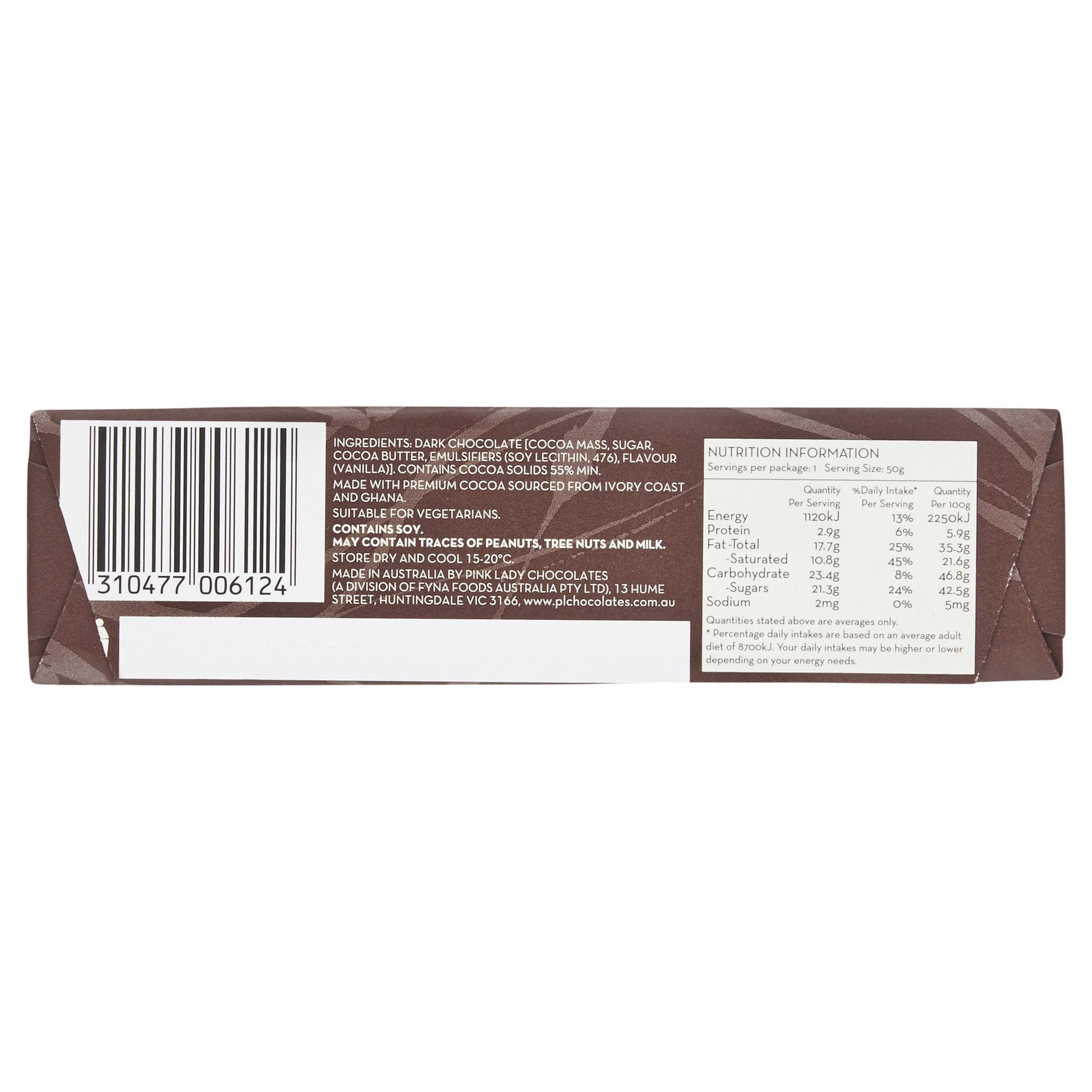 Pink Lady Dark Chocolate Bar 50g , Grocery-Confection - HFM, Harris Farm Markets
 - 2
