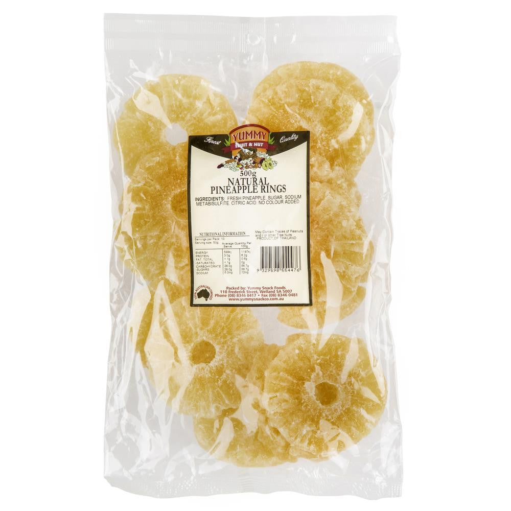 Yummy Pineapple Rings 500g , Grocery-Nuts - HFM, Harris Farm Markets
 - 1