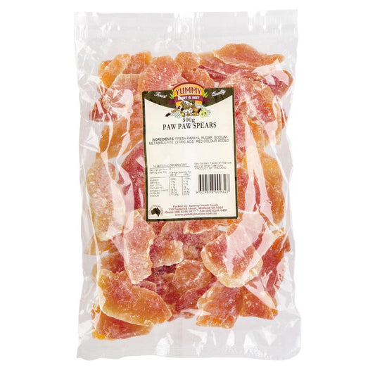 Yummy Fruit Nut Paw Paw Spears 500g , Grocery-D_Fruit - HFM, Harris Farm Markets
 - 1