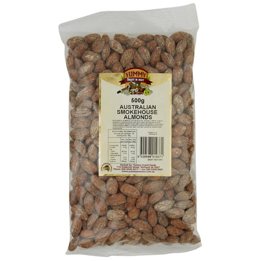 Yummy Almonds Smokehouse 500g , Grocery-Nuts - HFM, Harris Farm Markets
