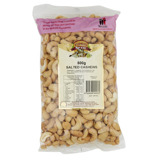 Yummy Cashews Salted 500g , Grocery-Nuts - HFM, Harris Farm Markets
 - 1