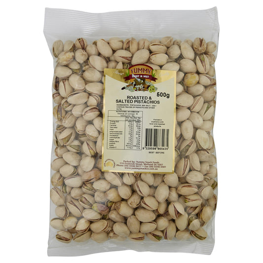 Yummy Pistachios Roasted & Salted 500g , Grocery-Nuts - HFM, Harris Farm Markets
