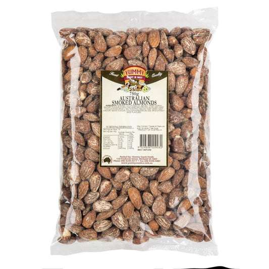 Yummy Almonds Smokehouse 750g , Grocery-Nuts - HFM, Harris Farm Markets
