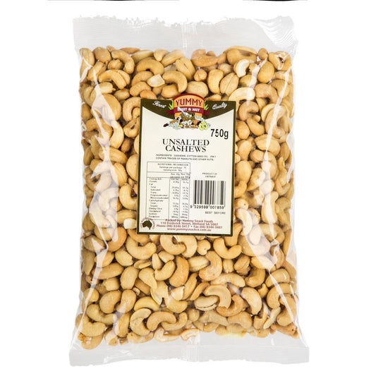 Yummy Cashews Unsalted 750g , Grocery-Nuts - HFM, Harris Farm Markets
