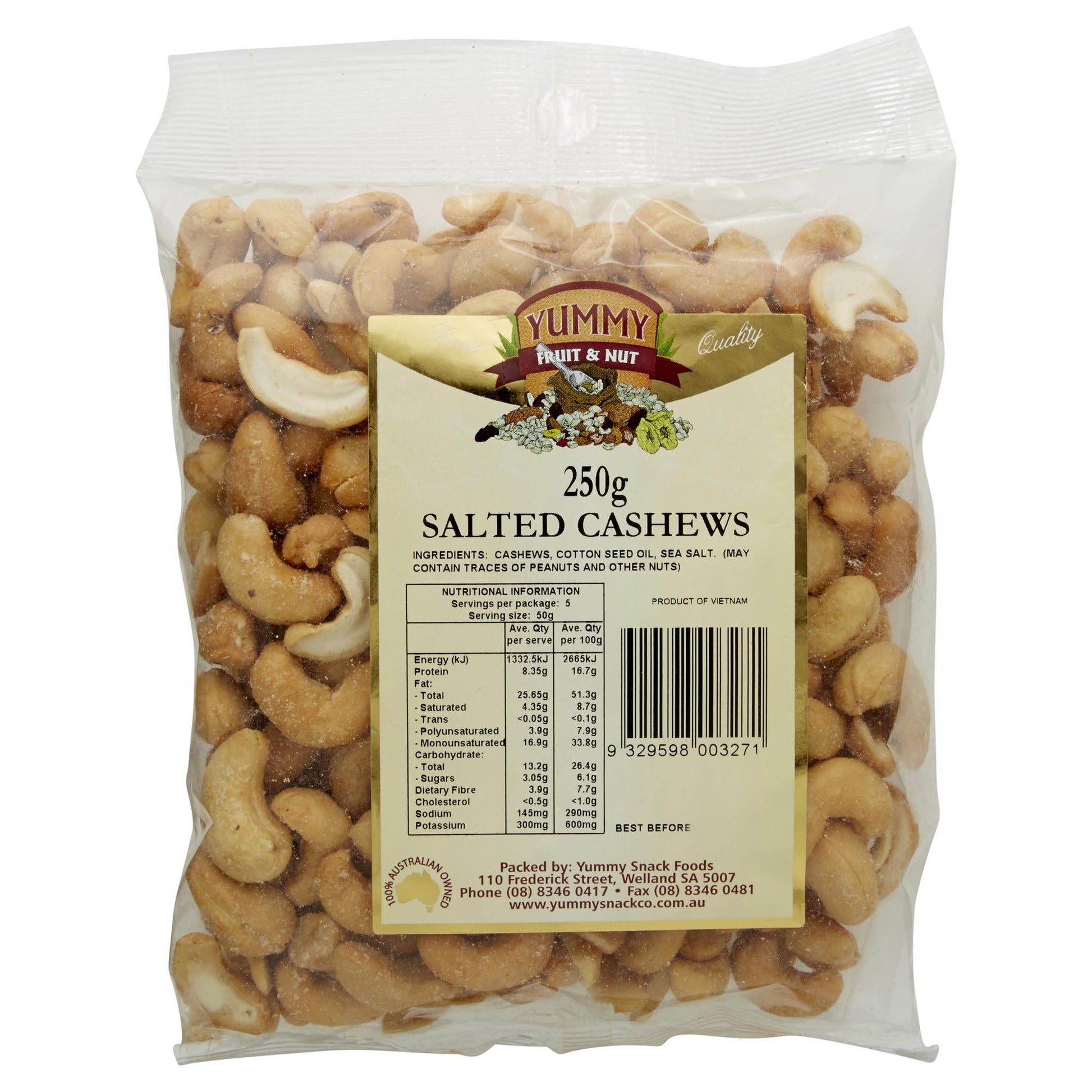 Yummy Cashews Salted 250g , Grocery-Nuts - HFM, Harris Farm Markets
