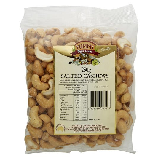 Yummy Cashews Salted 250g , Grocery-Nuts - HFM, Harris Farm Markets
