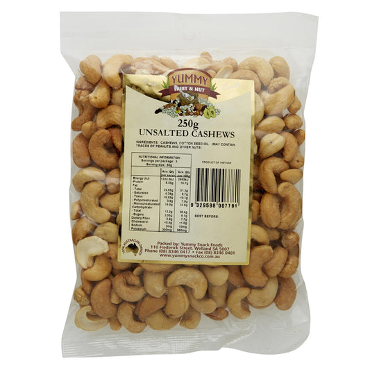 Yummy Cashews Unsalted 250g , Grocery-Nuts - HFM, Harris Farm Markets
