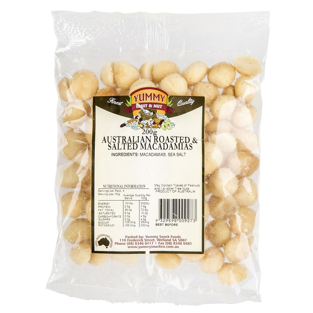 Yummy Macadamias Salted 200g , Grocery-Nuts - HFM, Harris Farm Markets
