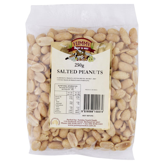 Yummy Peanuts Salted 250g , Grocery-Nuts - HFM, Harris Farm Markets

