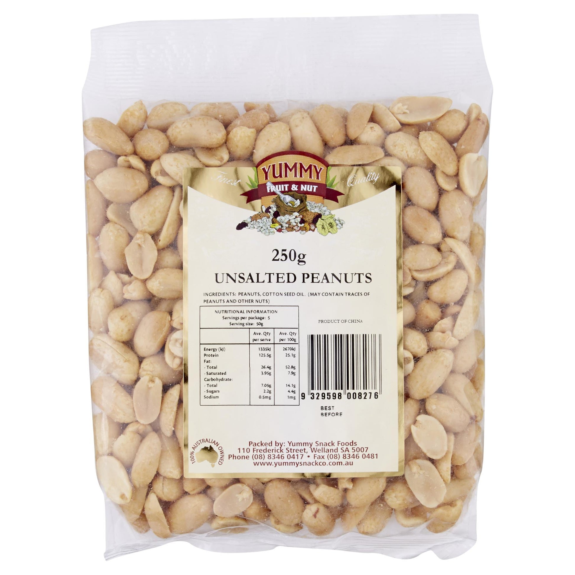 Yummy Peanuts Unsalted 250g , Grocery-Nuts - HFM, Harris Farm Markets
