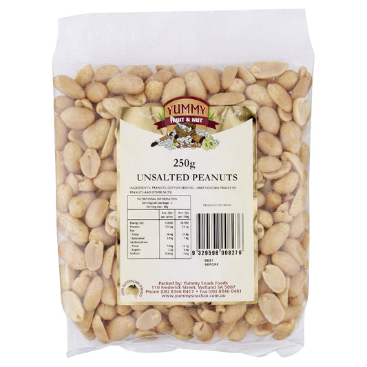 Yummy Peanuts Unsalted 250g , Grocery-Nuts - HFM, Harris Farm Markets
