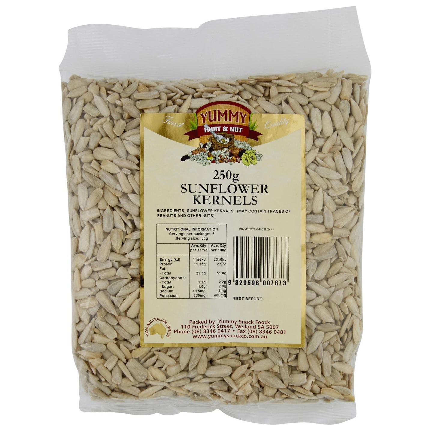 Yummy Sunflower Seeds 250g , Grocery-Nuts - HFM, Harris Farm Markets
