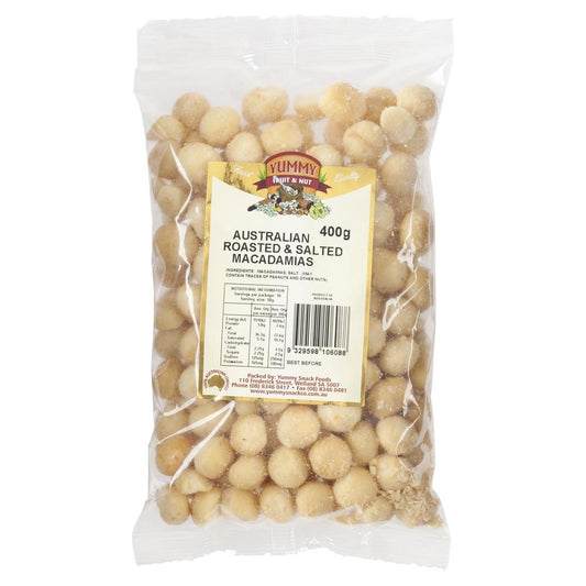 Yummy Fruit Nut Roasted Salted Macadamias 400g , Grocery-Nuts - HFM, Harris Farm Markets
 - 1