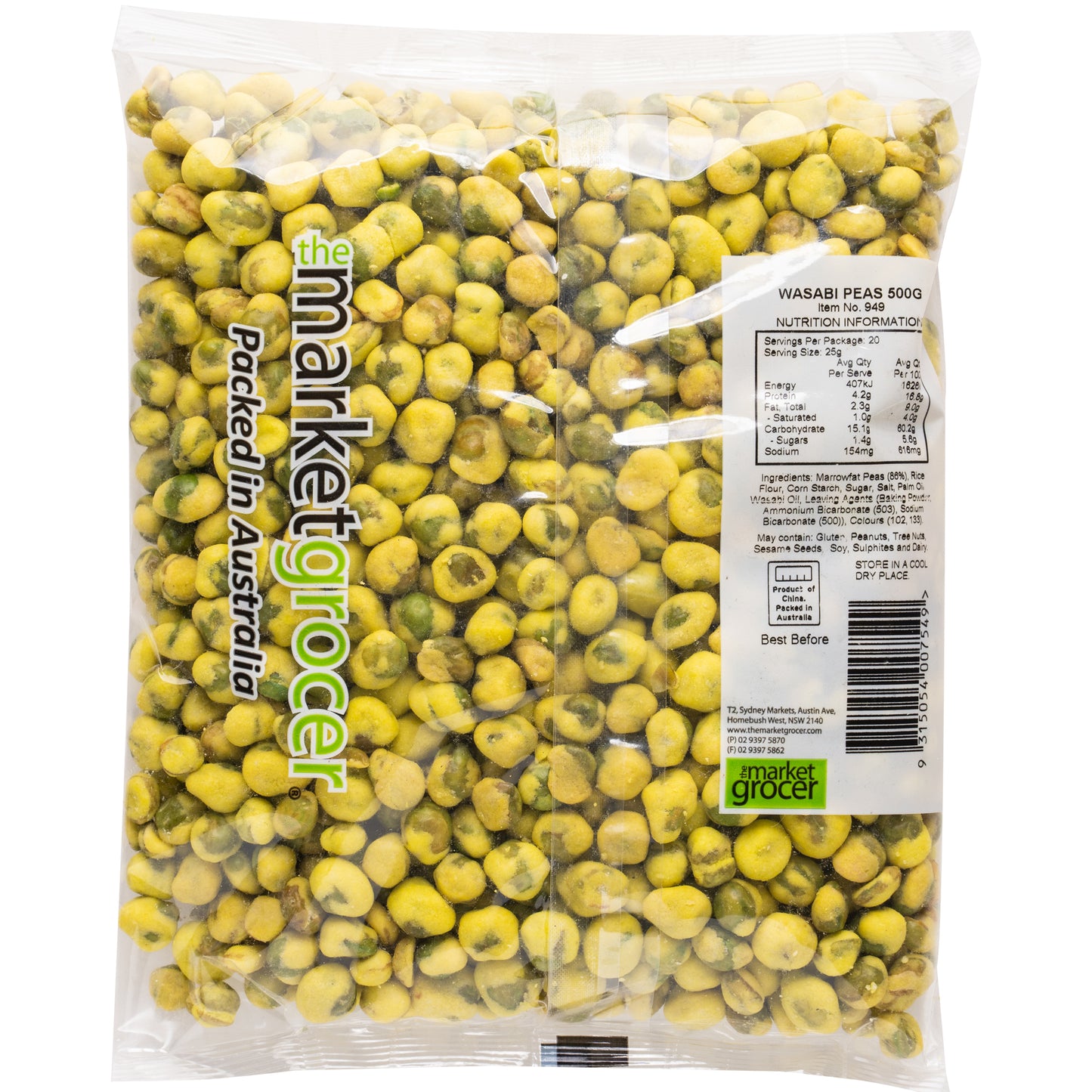 The Market Grocer Wasabi Peas | Harris Farm Online