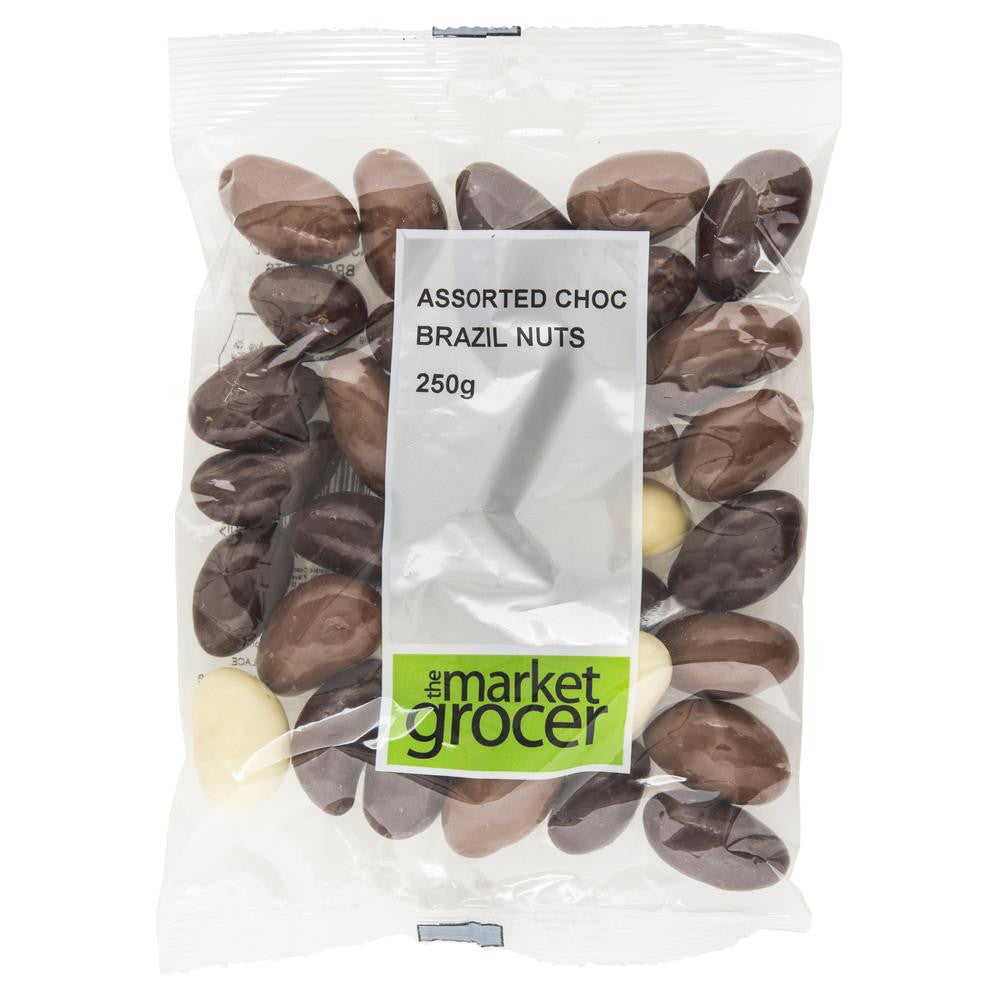 Market Grocer Assorted Chocolate Brazil Nuts 250g , Grocery-Nuts - HFM, Harris Farm Markets
 - 1