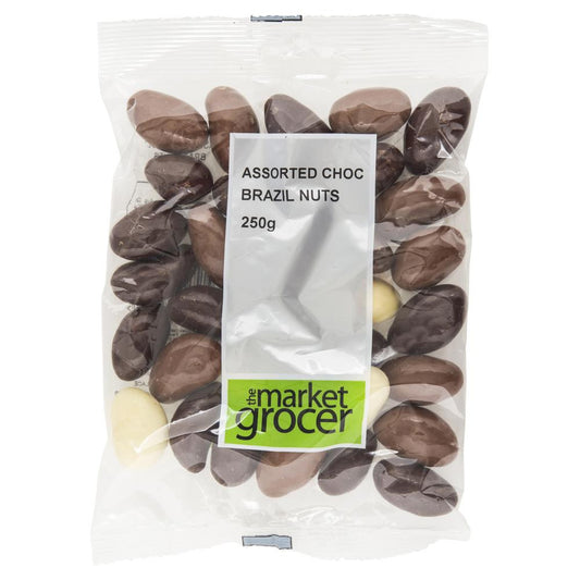 Market Grocer Assorted Chocolate Brazil Nuts 250g , Grocery-Nuts - HFM, Harris Farm Markets
 - 1