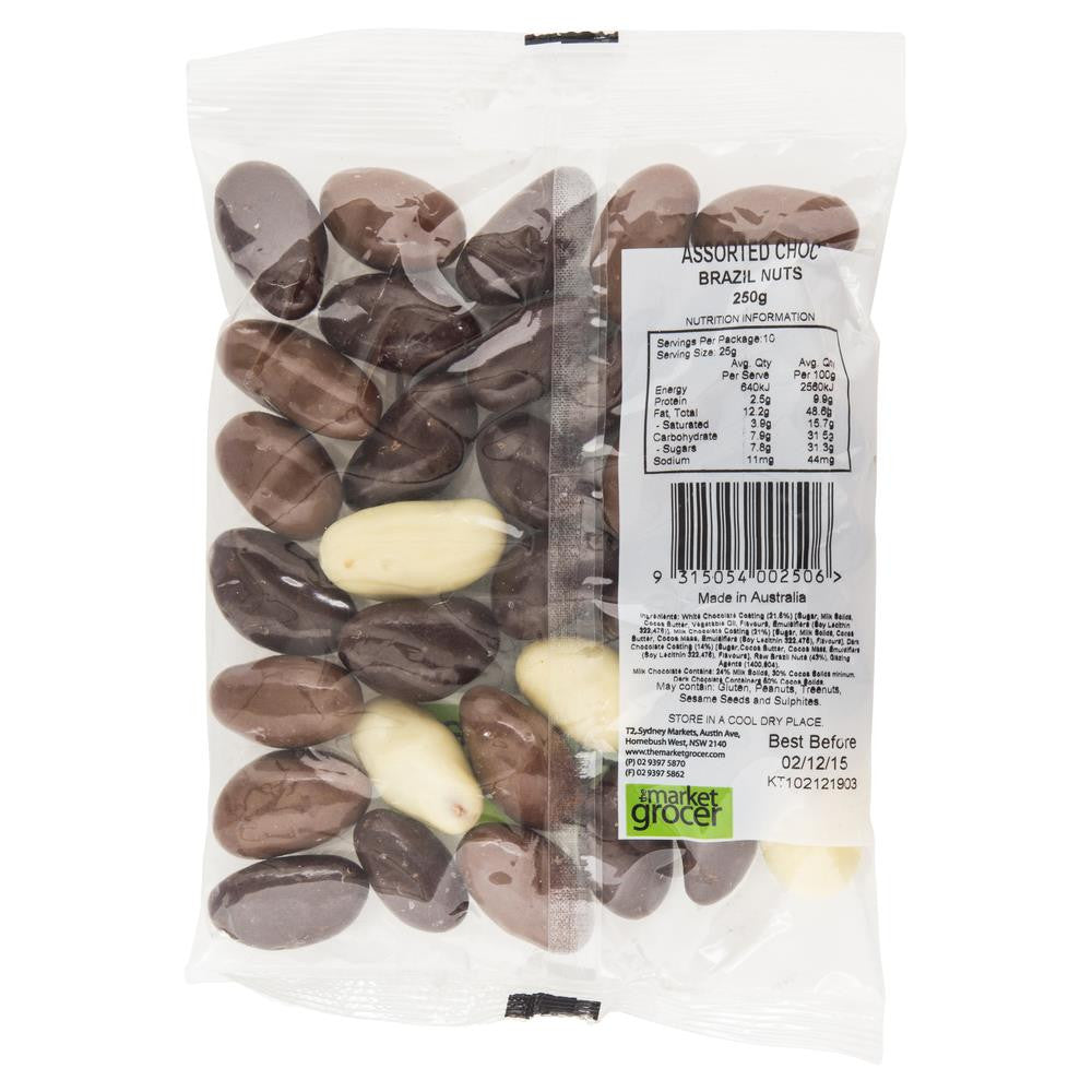 Market Grocer Assorted Chocolate Brazil Nuts 250g , Grocery-Nuts - HFM, Harris Farm Markets
 - 2