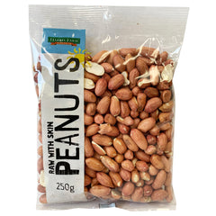 Harris Farm Raw with skin Peanuts 250g