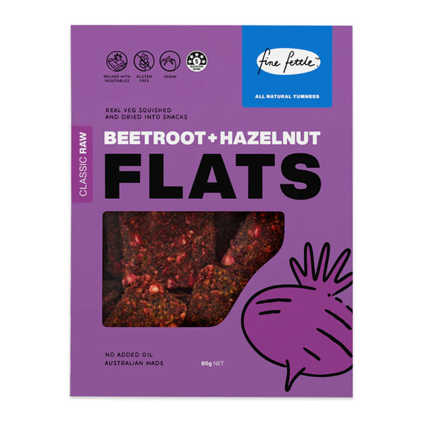 Fine Fettle Flats Beetroot and Hazelnut Crackers 80g | Harris Farm Online