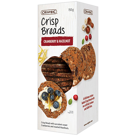 Crispbic Crisp Breads Cranberry and Hazelnut 150g