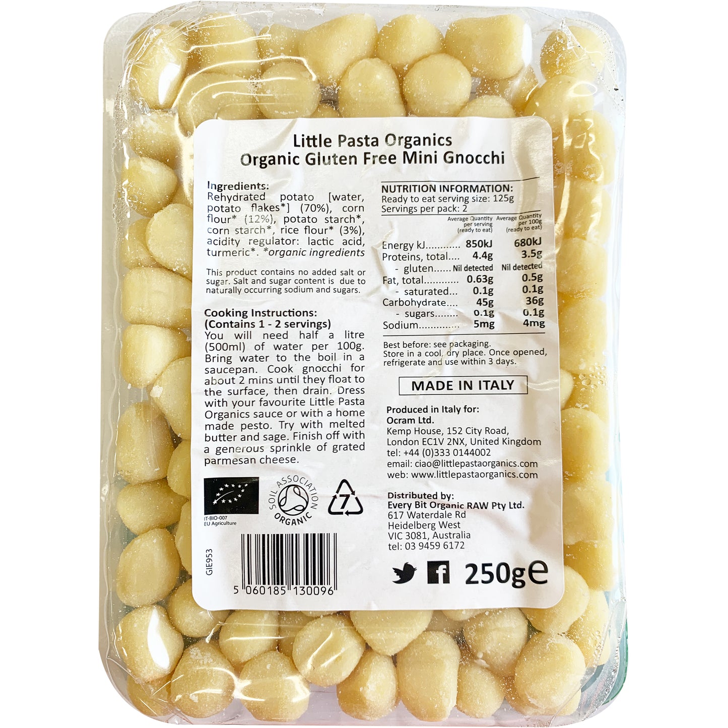 Little Pasta Organics Gluten Free Mini Gnocchi | Harris Farm Online
