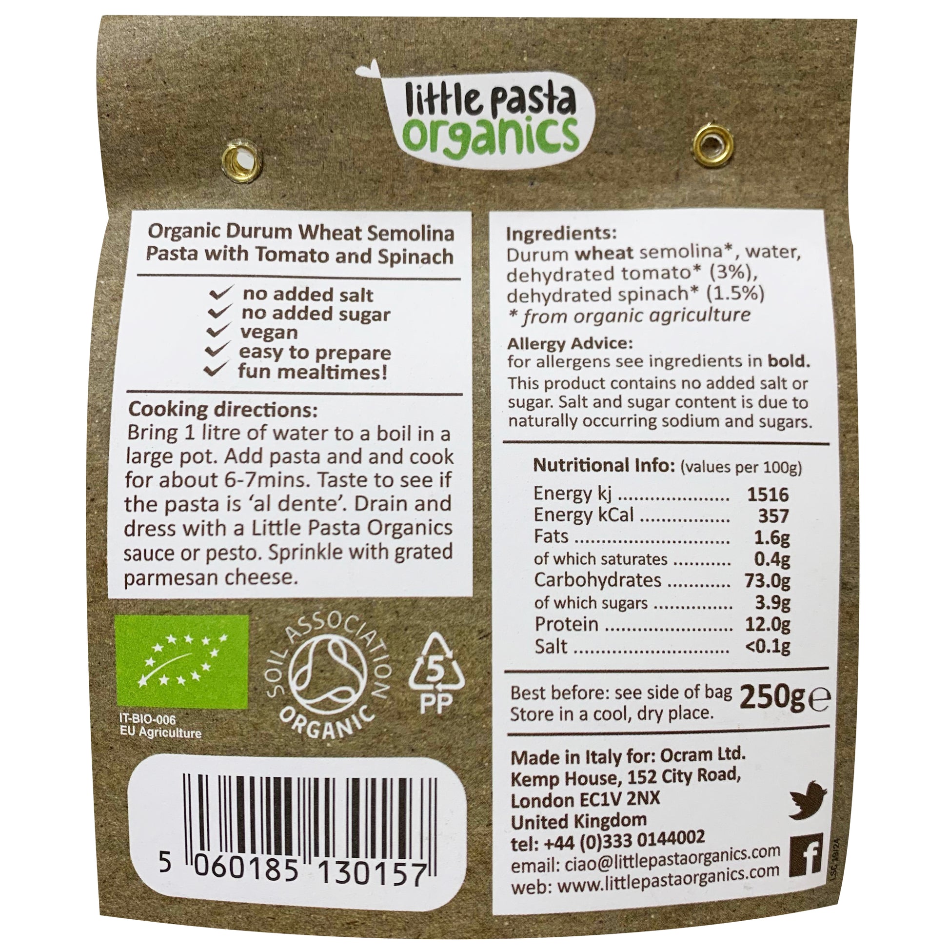 Little Pasta Organics Pasta Vegan Teddy Bear Shapes | Harris Farm Online
