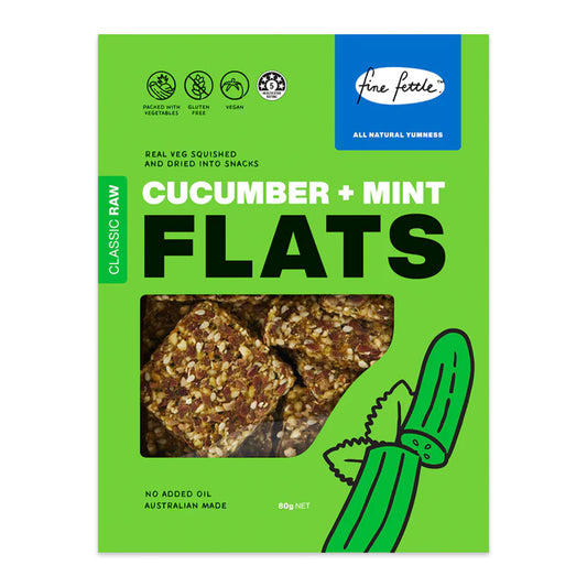 Fine Fettle Flats Cucumber and Mint Crackers 80g | Harris Farm Online