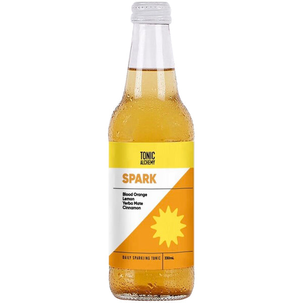 Tonic Alchemy Spark Sparkling Tonic with Blood Orange, Lemon, Yerba Mate and Cinnamon | Harris Farm Online