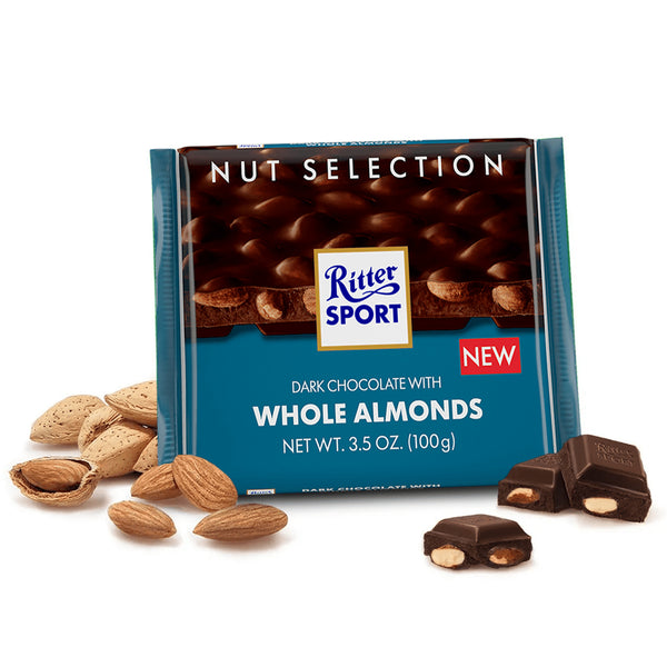 Ritter Sport Whole Almonds Dark Chocolate | Harris Farm Online