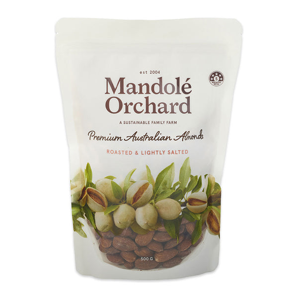 Mandole Orchard Roasted and Lightly Salted Premium Australian Almonds 500g | Harris Farm Online