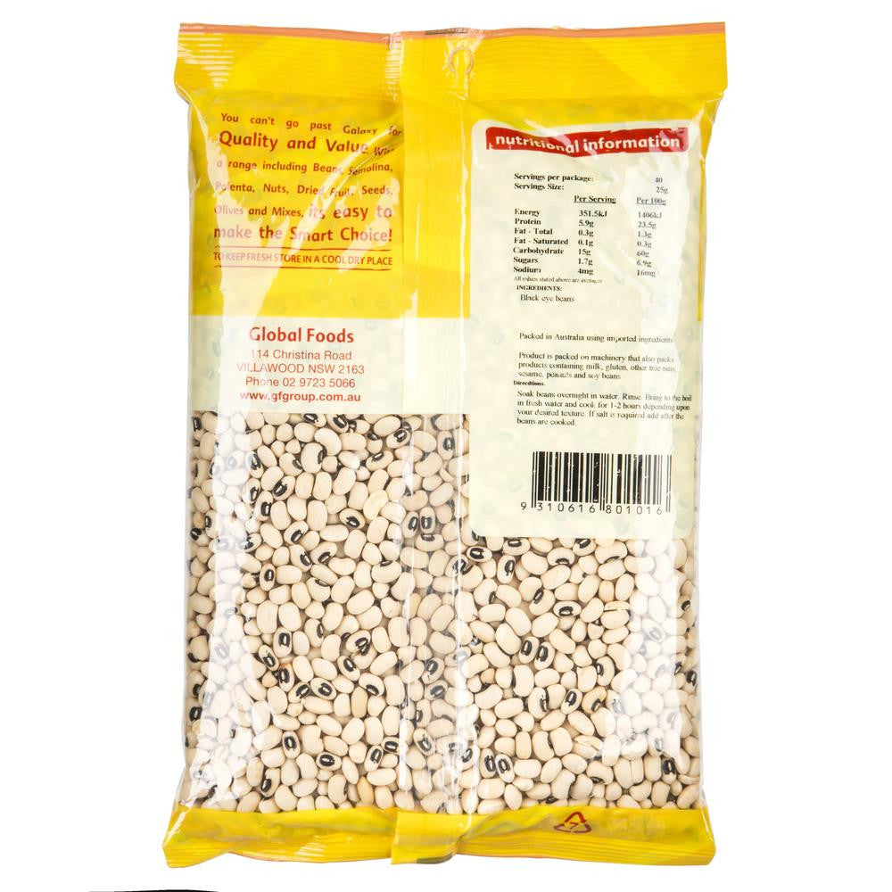Galaxy Black Eye Beans 1kg , Grocery-Can or Jar - HFM, Harris Farm Markets
 - 2