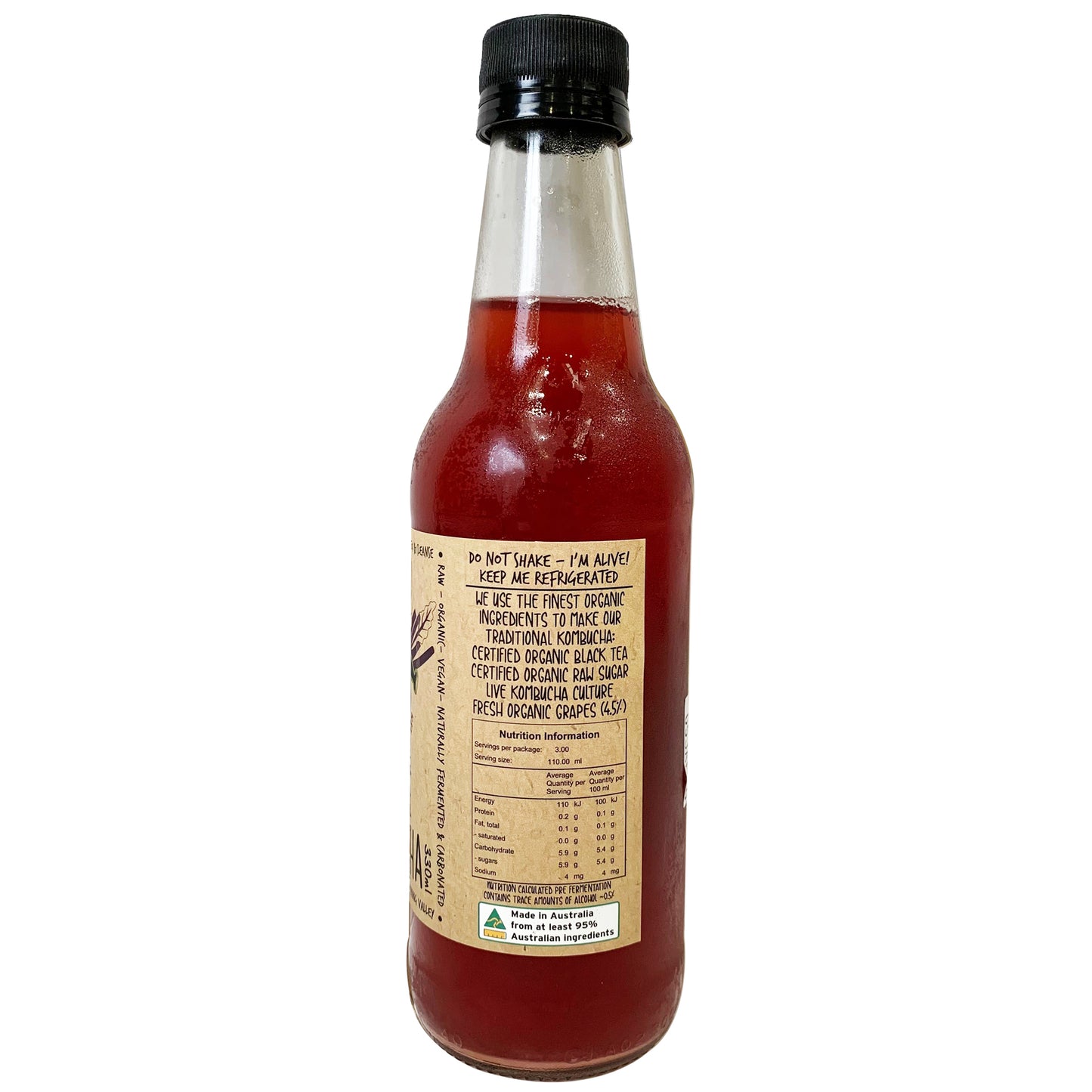 Bottled Culture - Drinks Kombucha - Grape (330mL)