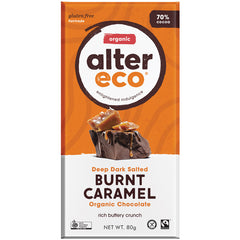 Alter Eco Organic 70% Dark Salted Burnt Caramel Chocolate | Harris Farm Online