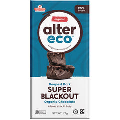 Alter Eco Organic Deepest 90% Dark Super Blackout Chocolate | Harris Farm Online