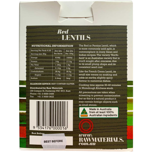 Raw Materials Red Lentils | Harris Farm Online