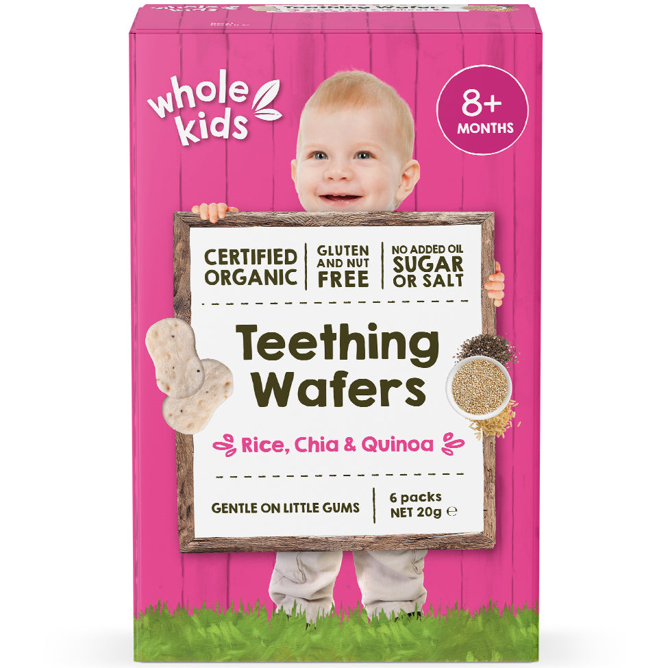 Whole Kids Organic Teething Wafers Chia and Quinoa | Harris Farm Online