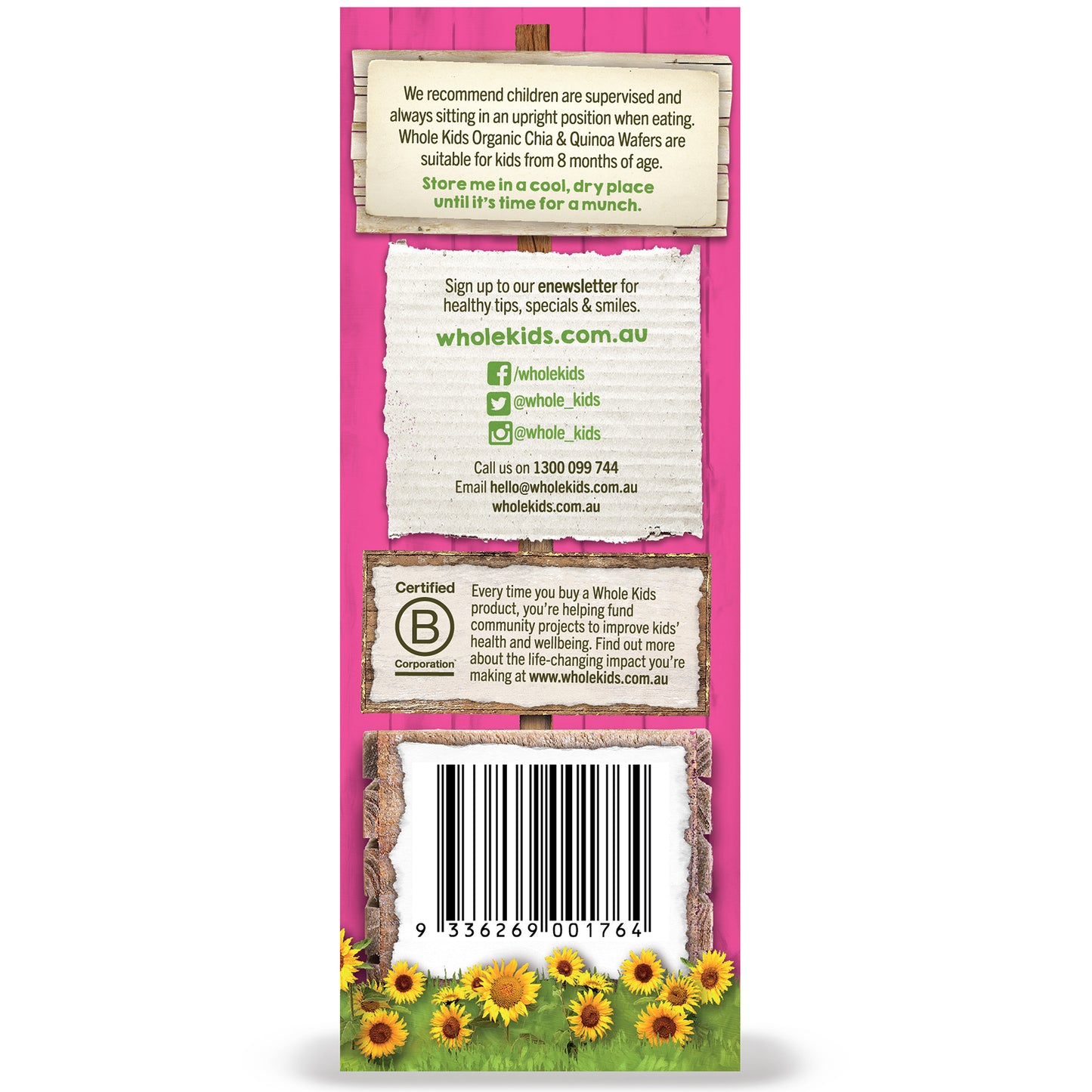 Whole Kids Organic Teething Wafers Chia and Quinoa | Harris Farm Online