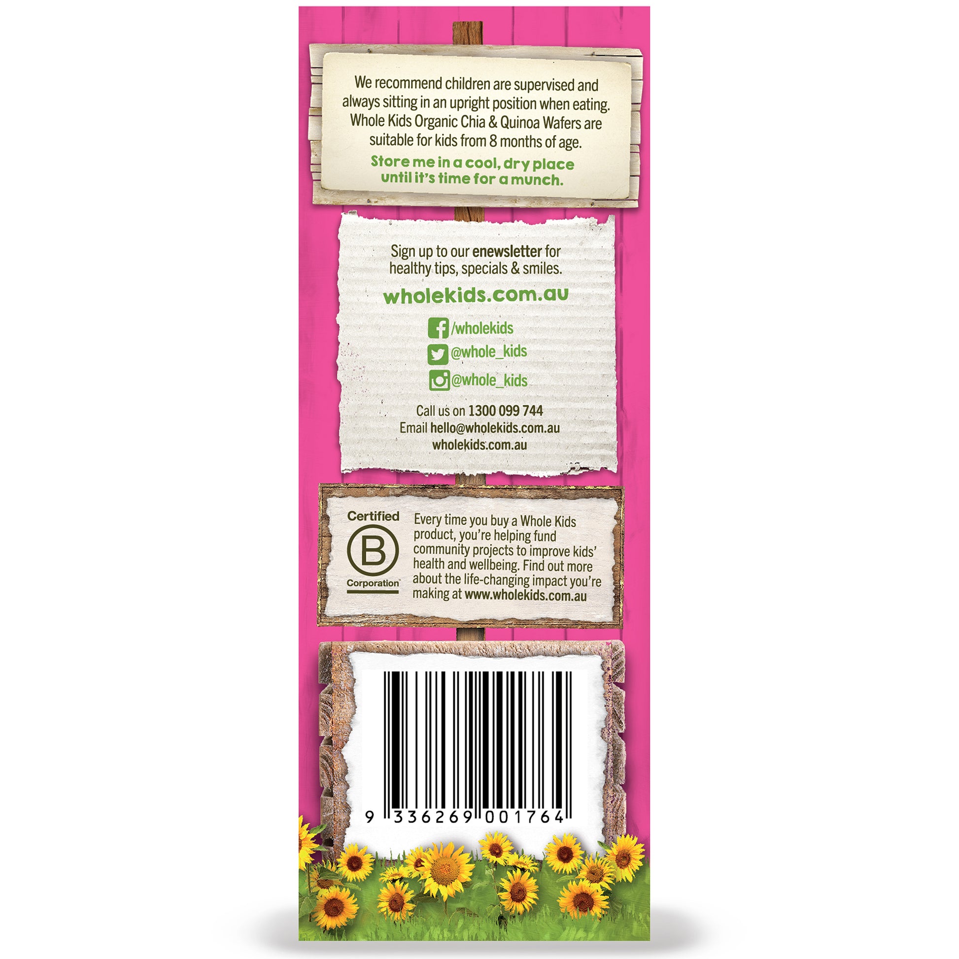 Whole Kids Organic Teething Wafers Chia and Quinoa | Harris Farm Online