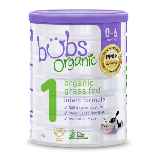 Bubs Organic Grass Fed Infant Formula Stage 1 800g | Harris Farm Online
