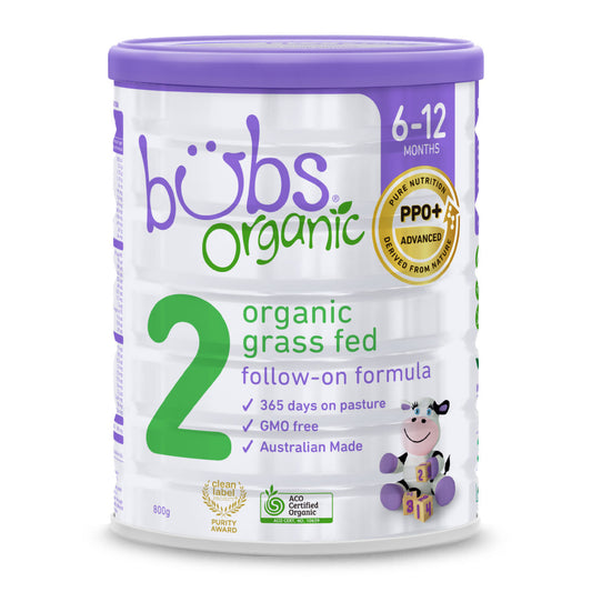 Bubs Organic Grass Fed Follow-on Formula Stage 2 800g | Harris Farm Online